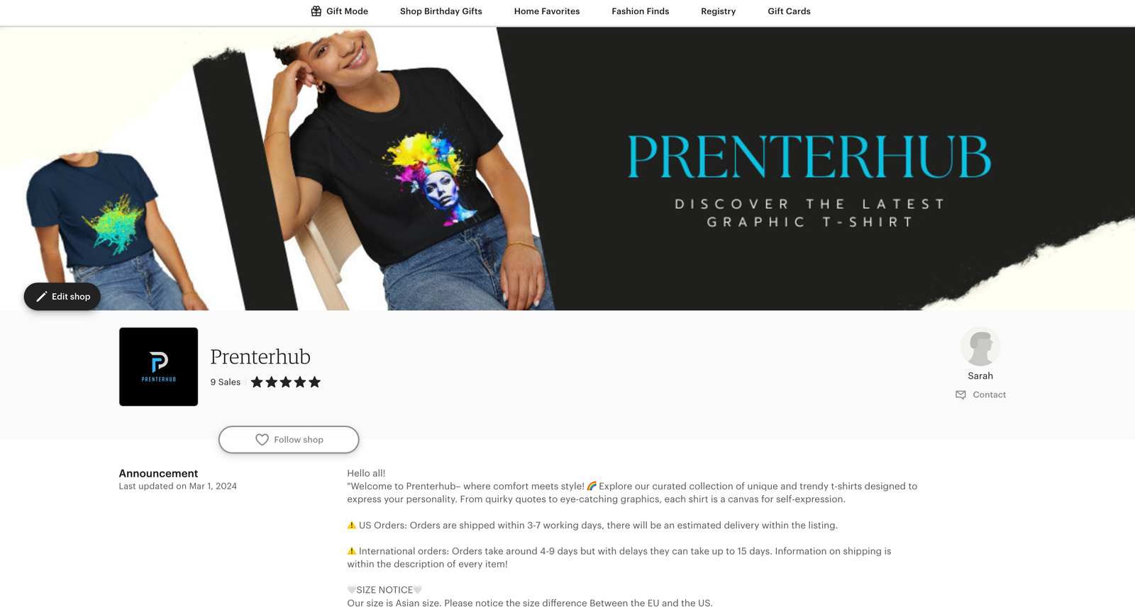 Etsy Prenter HUB