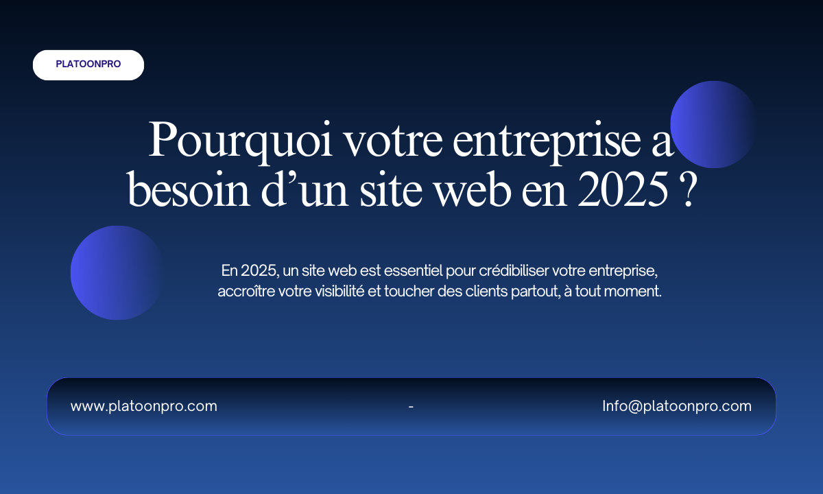 Pourquoi votre entreprise a besoin d’un site web en 2025 ?